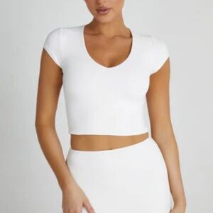 Meshki Olympia Recycled Nylon V Neck Top